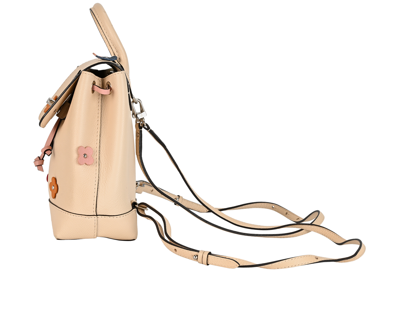 Mini Lockme Backpack, &pound;1,100, Handbags, Cream, Leather, Bottom view